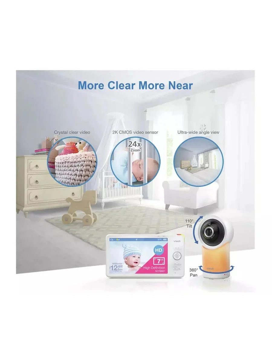 VTech RM7766HD Smart Pan & Tilt Baby Monitor – 7 Inch Display