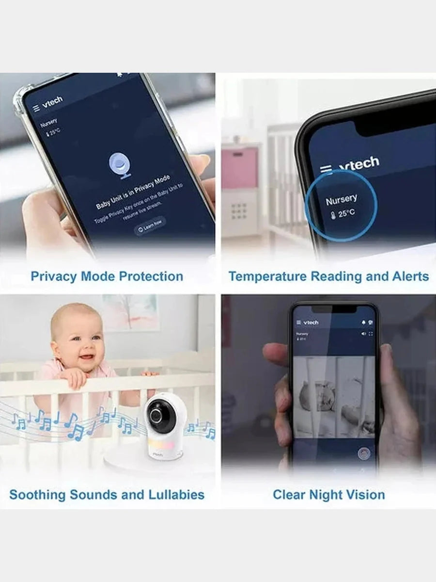 VTech RM9761 Pan & Tilt Smart Video Baby Monitor – White