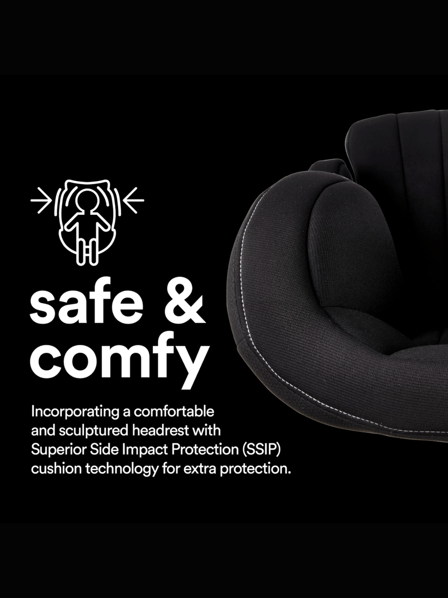Apramo Ostara Fix High Back Booster Car Seat, Group 2/3 (3–12 Years) – Black Platinum