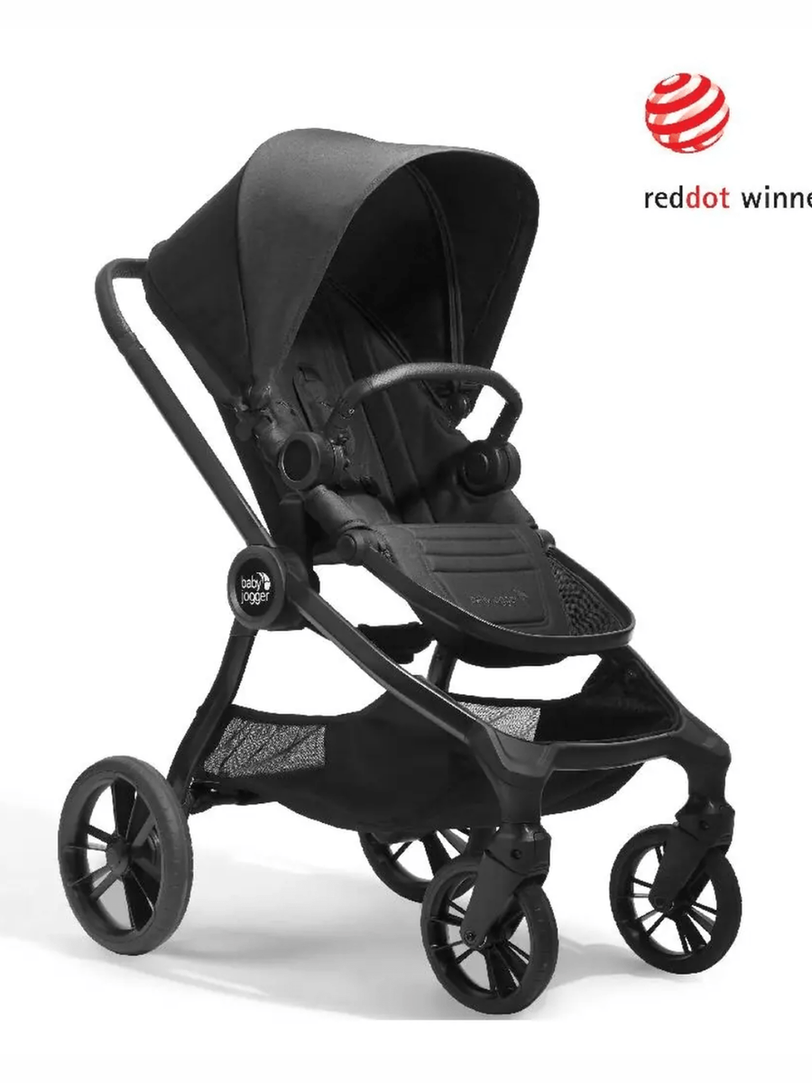 Baby Jogger City Sights Stroller – Compact 4-Wheel Pushchair for Birth to 22kg – Rich Black