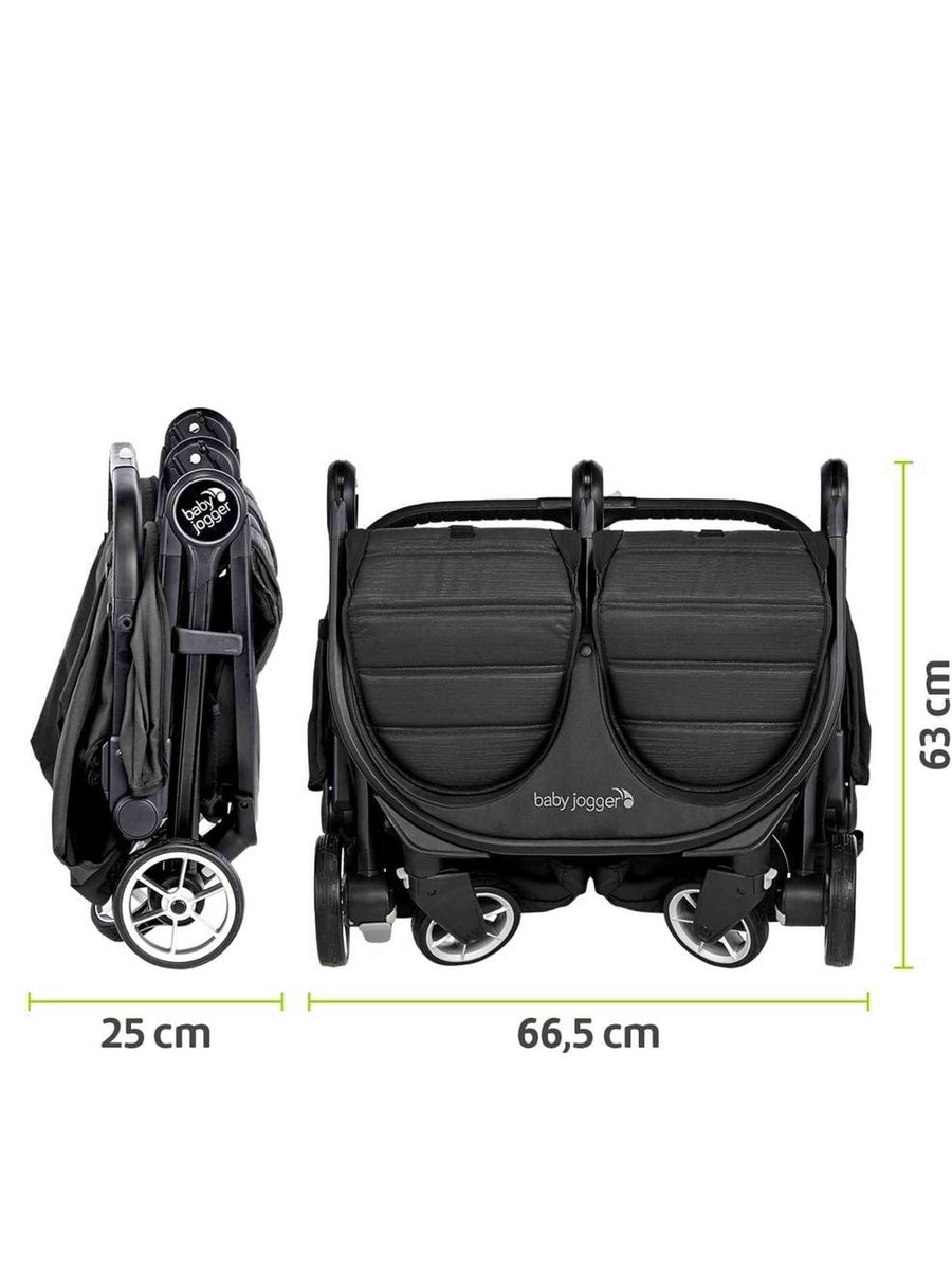 Baby Jogger City Tour 2 Double Pushchair – Pitch Black