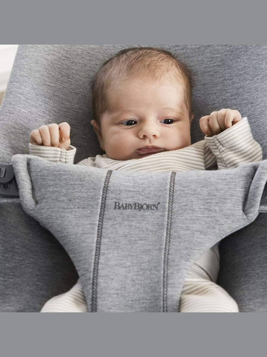 BabyBjorn Bouncer Bliss – 3D Jersey Light Grey | Ergonomic Baby Bouncer & Chair