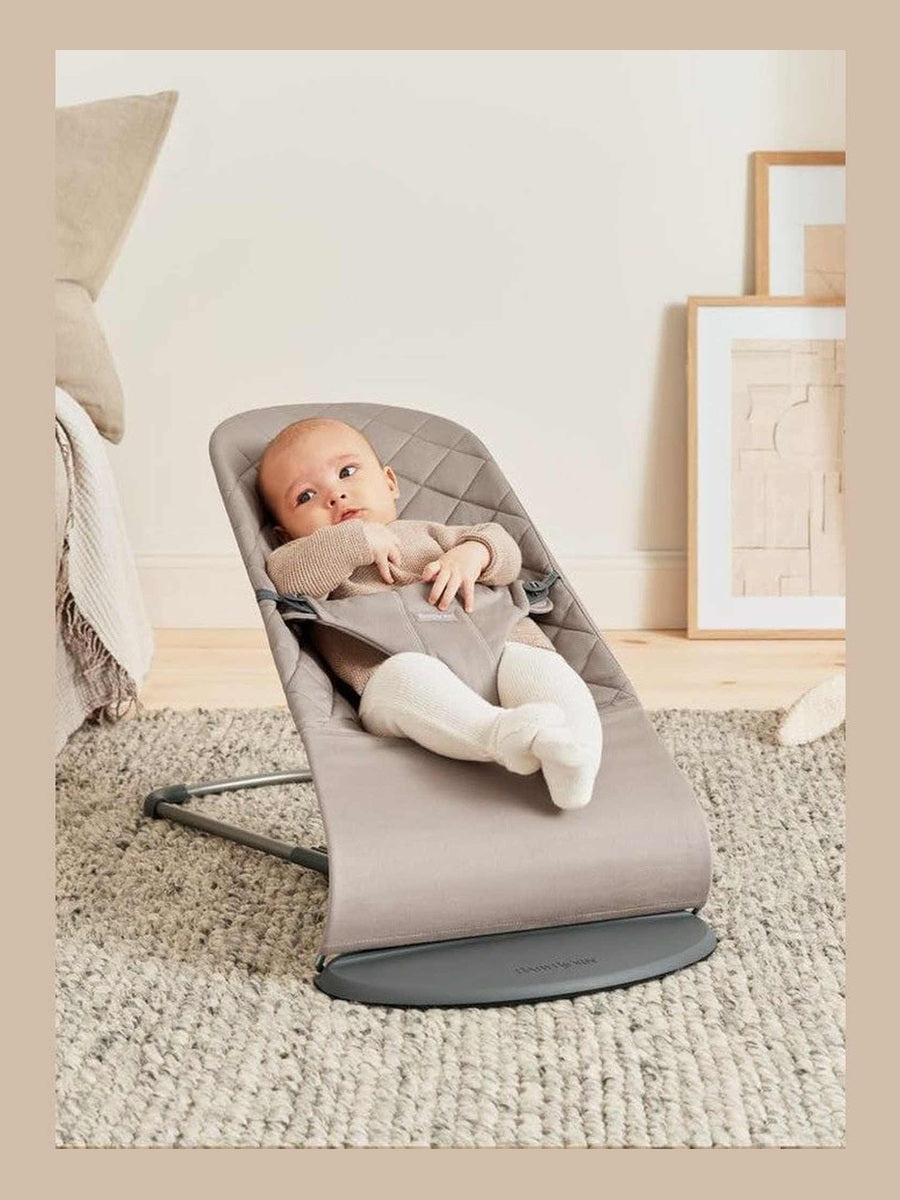 BabyBjorn Bouncer Bliss – Woven, Classic Quilting, Sand Grey