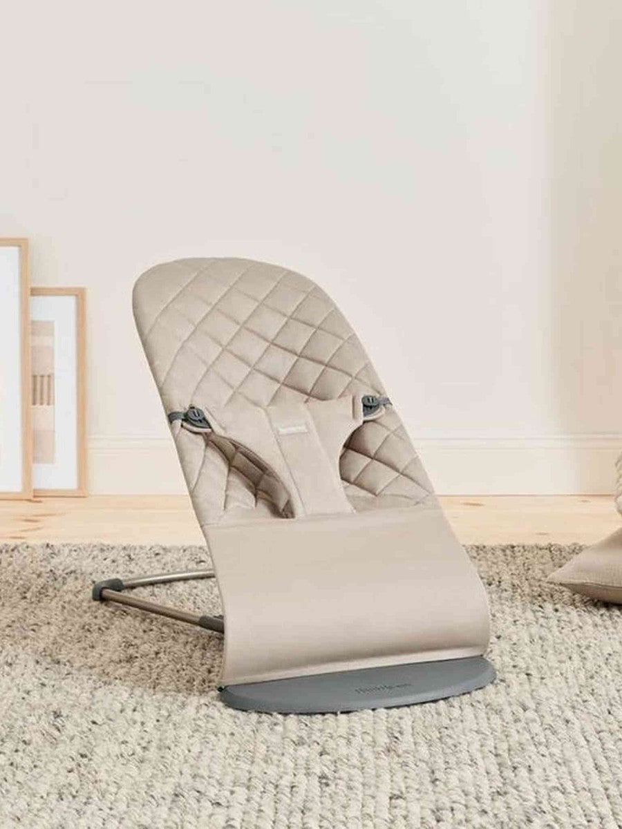 BabyBjorn Bouncer Bliss – Woven, Classic Quilting, Sand Grey
