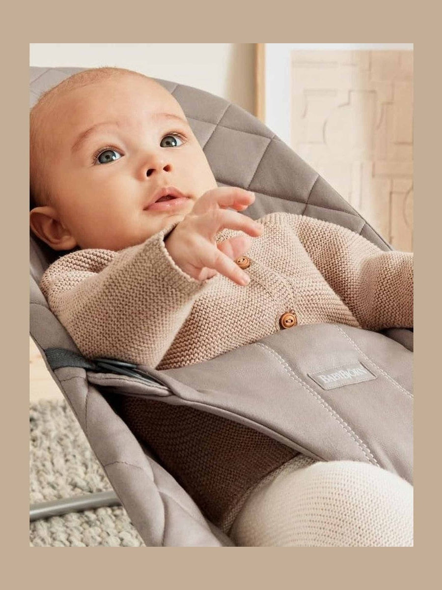 BabyBjorn Bouncer Bliss – Woven, Classic Quilting, Sand Grey