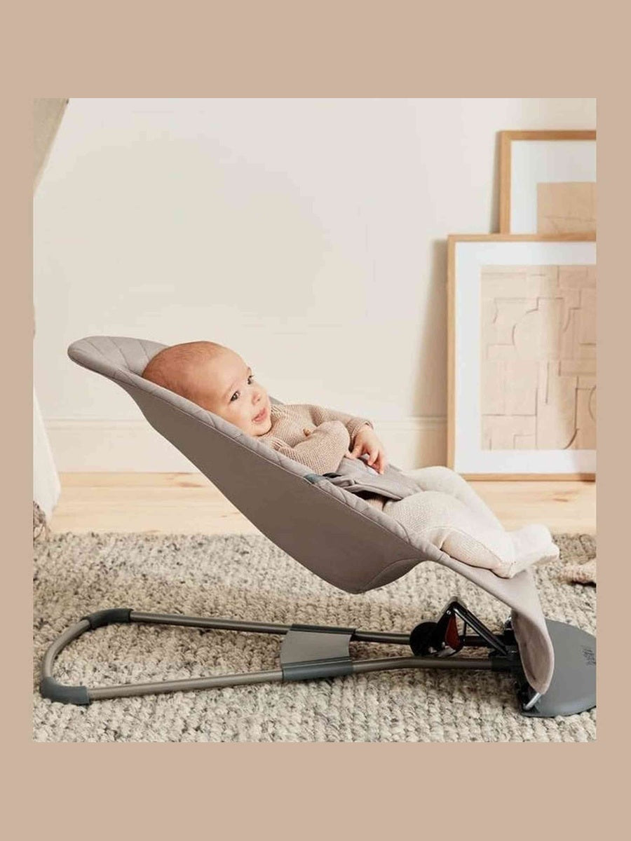 BabyBjorn Bouncer Bliss – Woven, Classic Quilting, Sand Grey