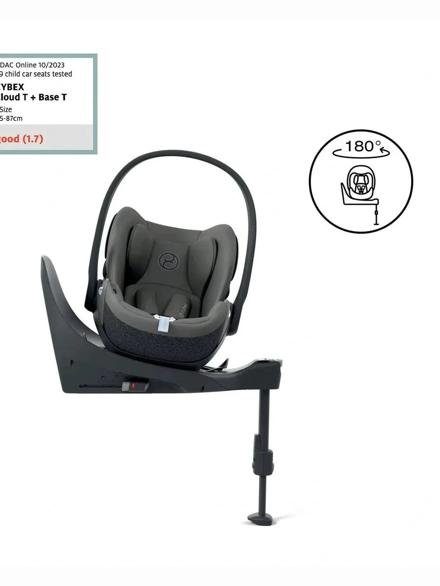 CYBEX Cloud T i-Size Rotating Baby Car Seat – Mirage Grey