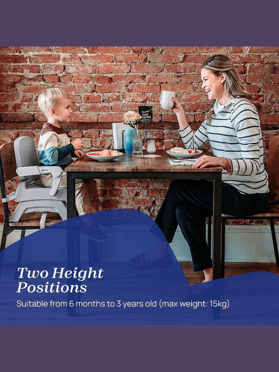 Chicco Bento Booster Seat with Removable Tray – Compact Travel Booster (6m–3y) Vanilla