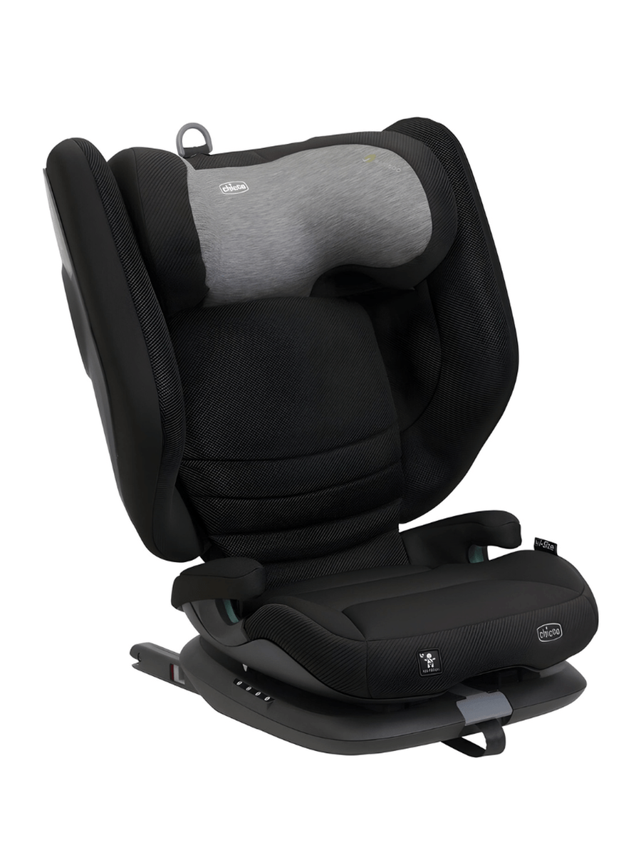 Chicco Fold & Go S i-Size Car Seat (100–150cm) Foldable Booster - Posh Black