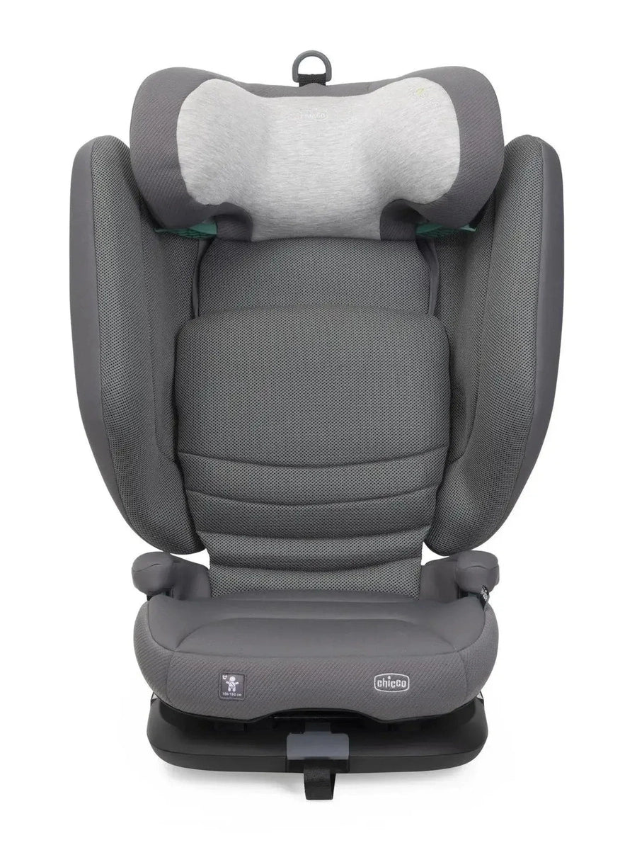 Chicco Fold & Go S i-Size Car Seat (100–150cm) Foldable Booster - Glam Grey