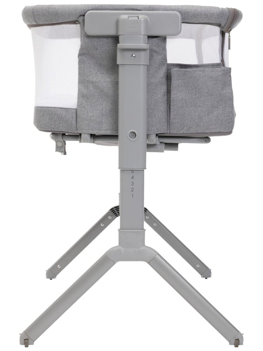 Chicco Next2Me Armonia Bedside Crib – Steel (0–6 Months)