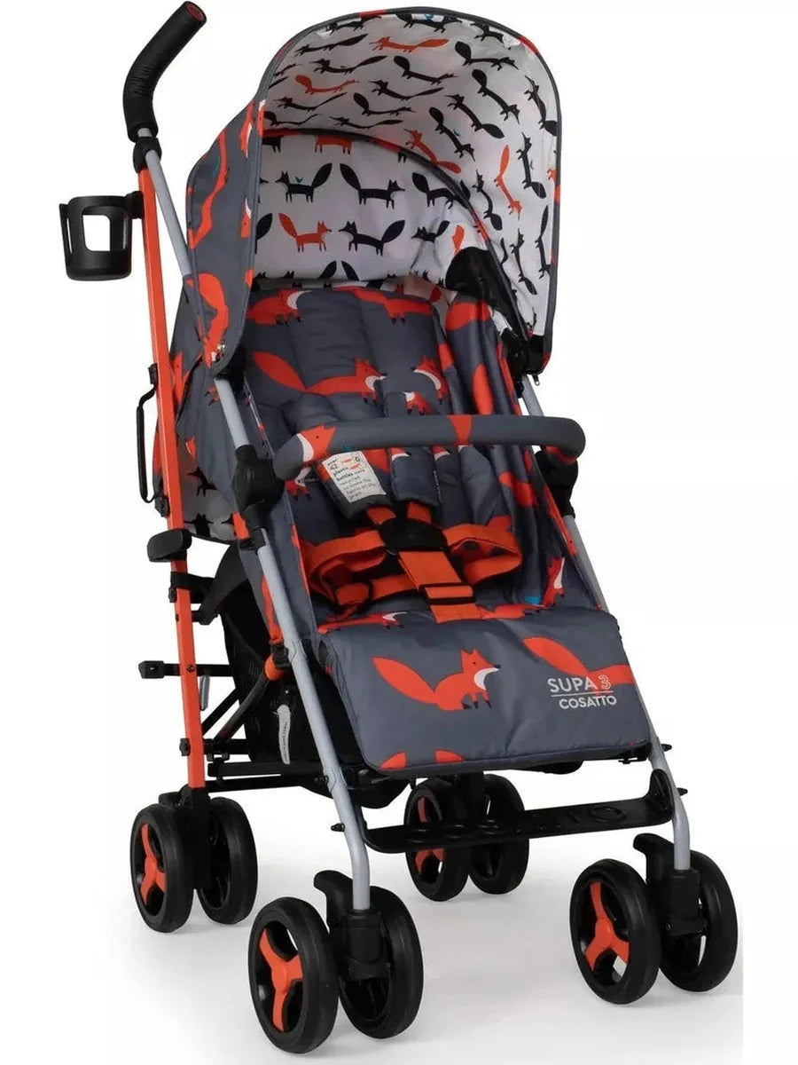 Cosatto Supa 3 Pushchair Stroller – Charcoal Mister Fox (Birth to 25kg)