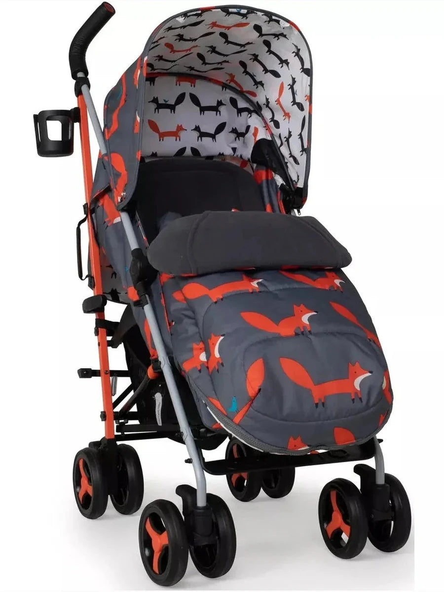 Cosatto Supa 3 Pushchair Stroller – Charcoal Mister Fox (Birth to 25kg)