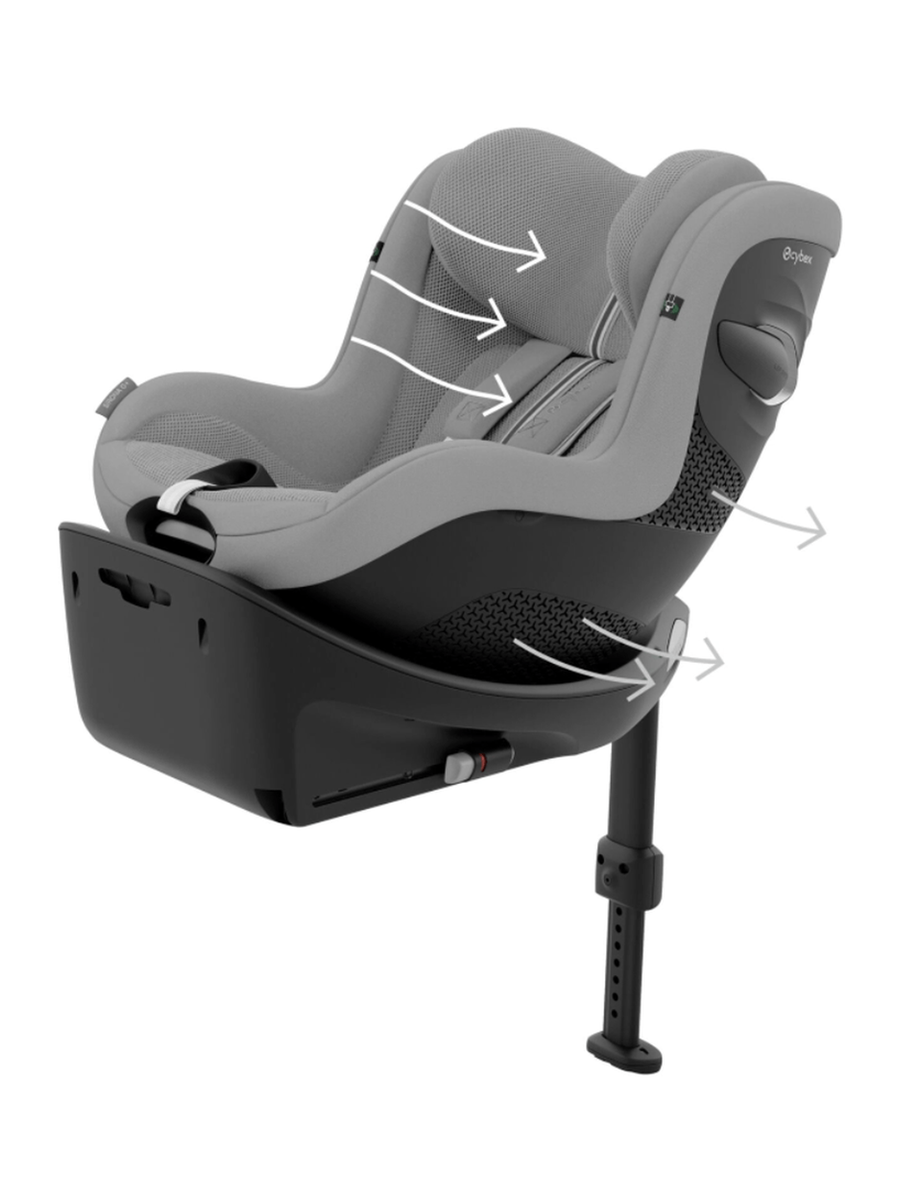 Cybex Sirona G i-Size Plus 360 Rotating Toddler Car Seat, Stone Grey