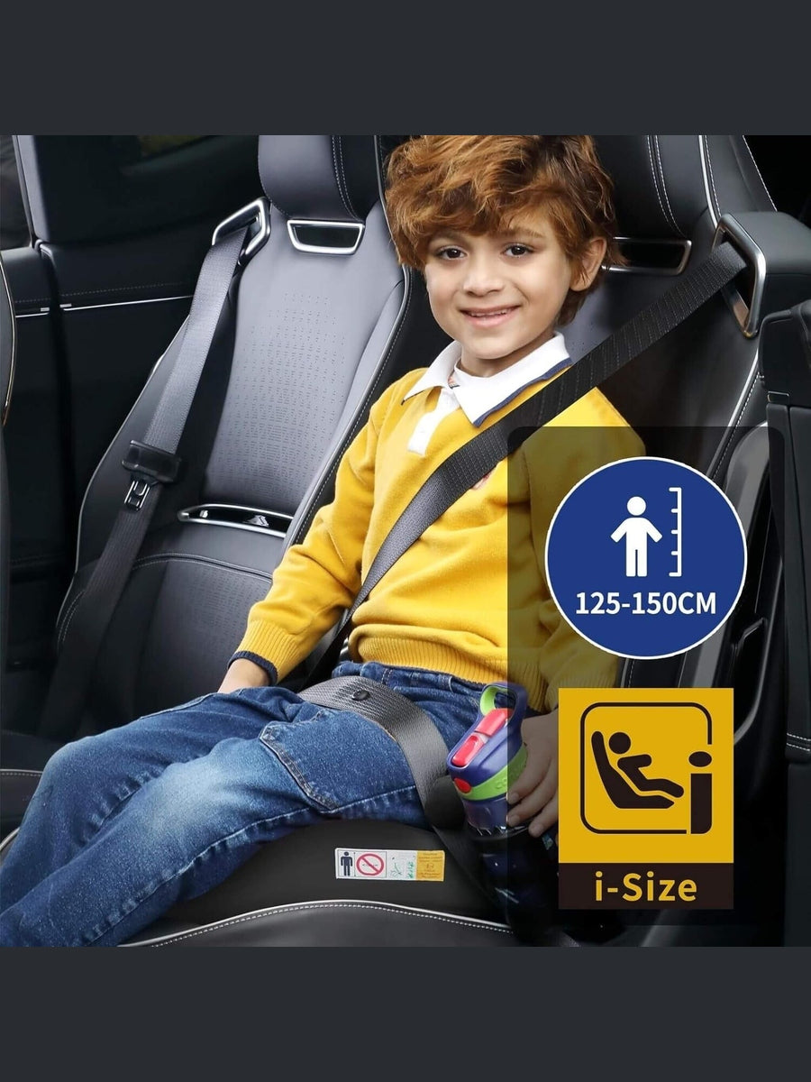 Globalkids I-Size Booster Car Seat - 125-150cm, Child Booster Seat, Comfortable Red/Black
