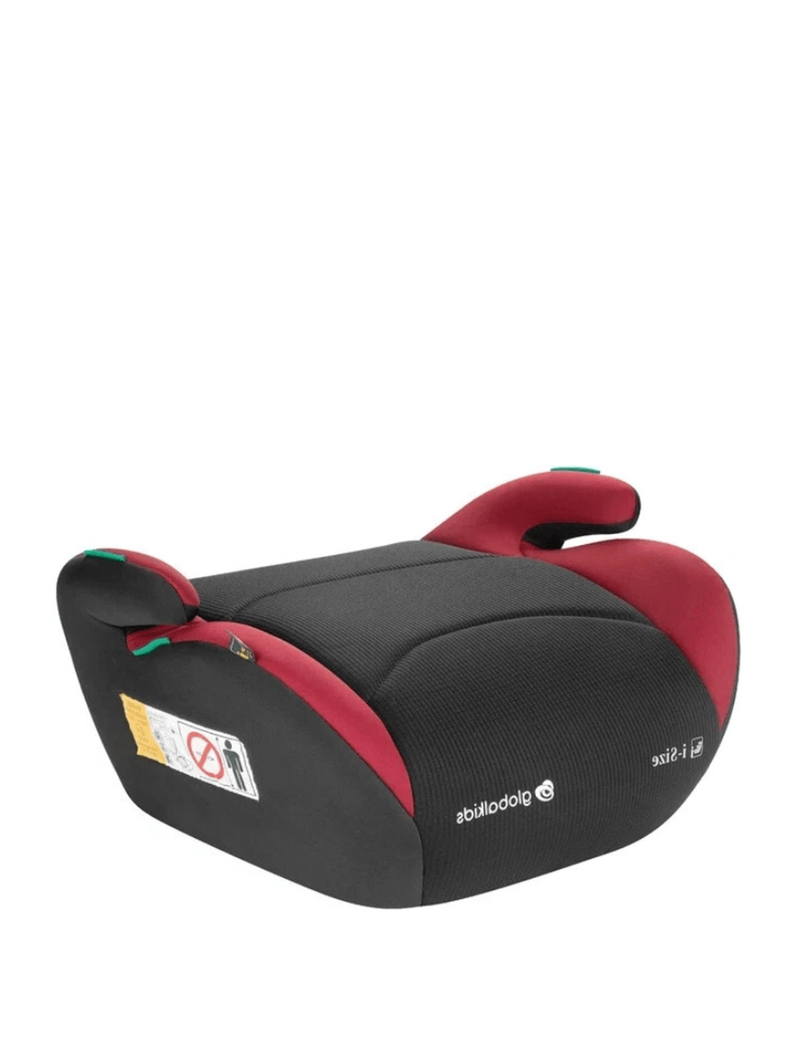 Globalkids I-Size Booster Car Seat - 125-150cm, Child Booster Seat, Comfortable Red/Black