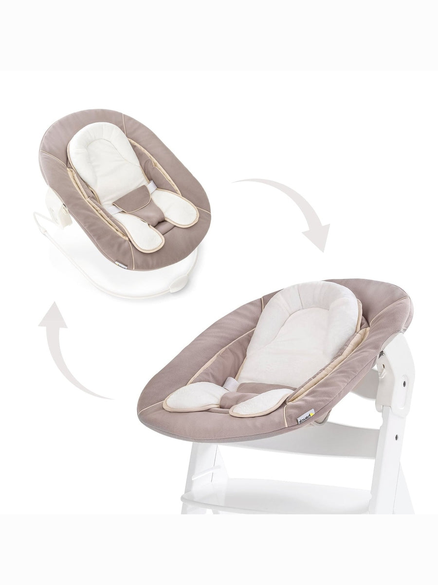 Hauck Alpha+ Economy High Chair Bundle - Wooden High Chair - Beech Natural