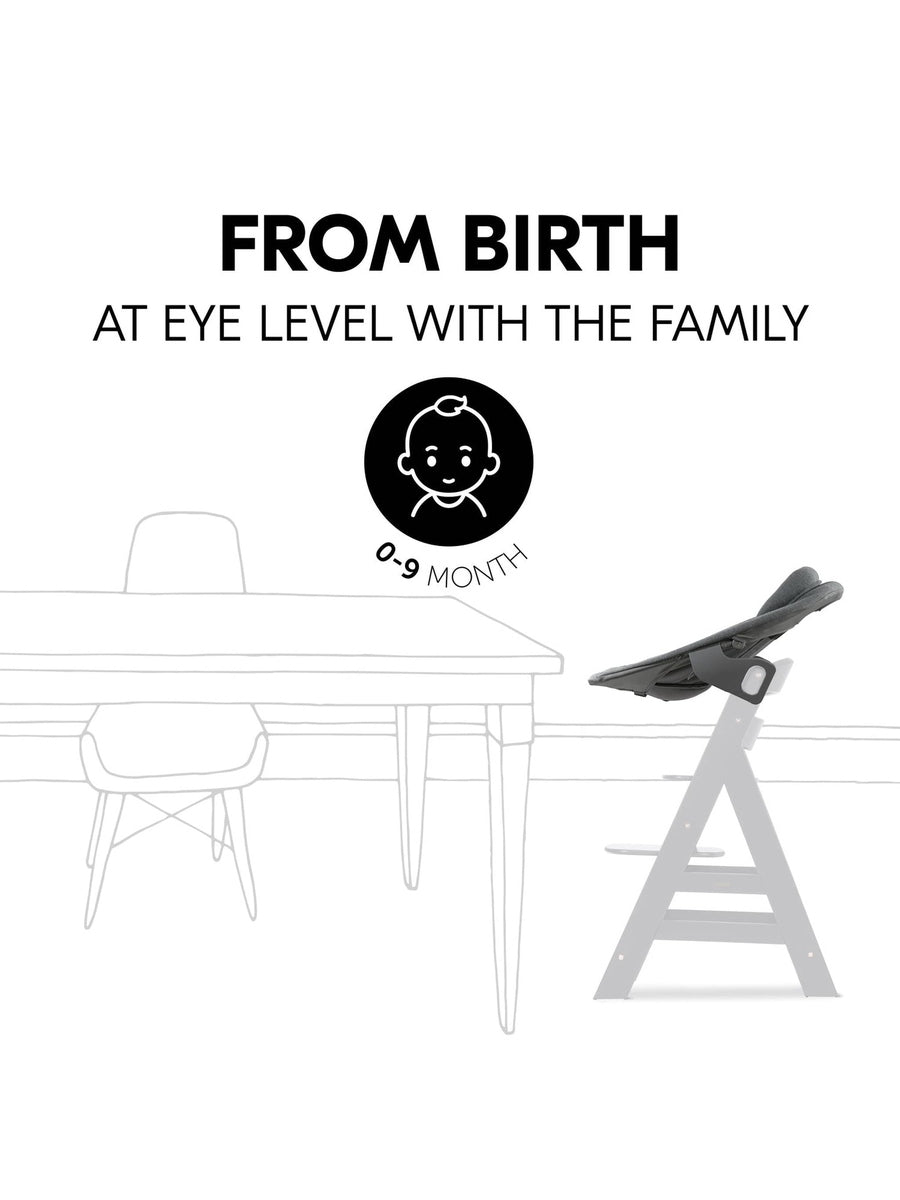 Hauck Alpha+ Premium Bundle Grey High Chair - Beech Grey