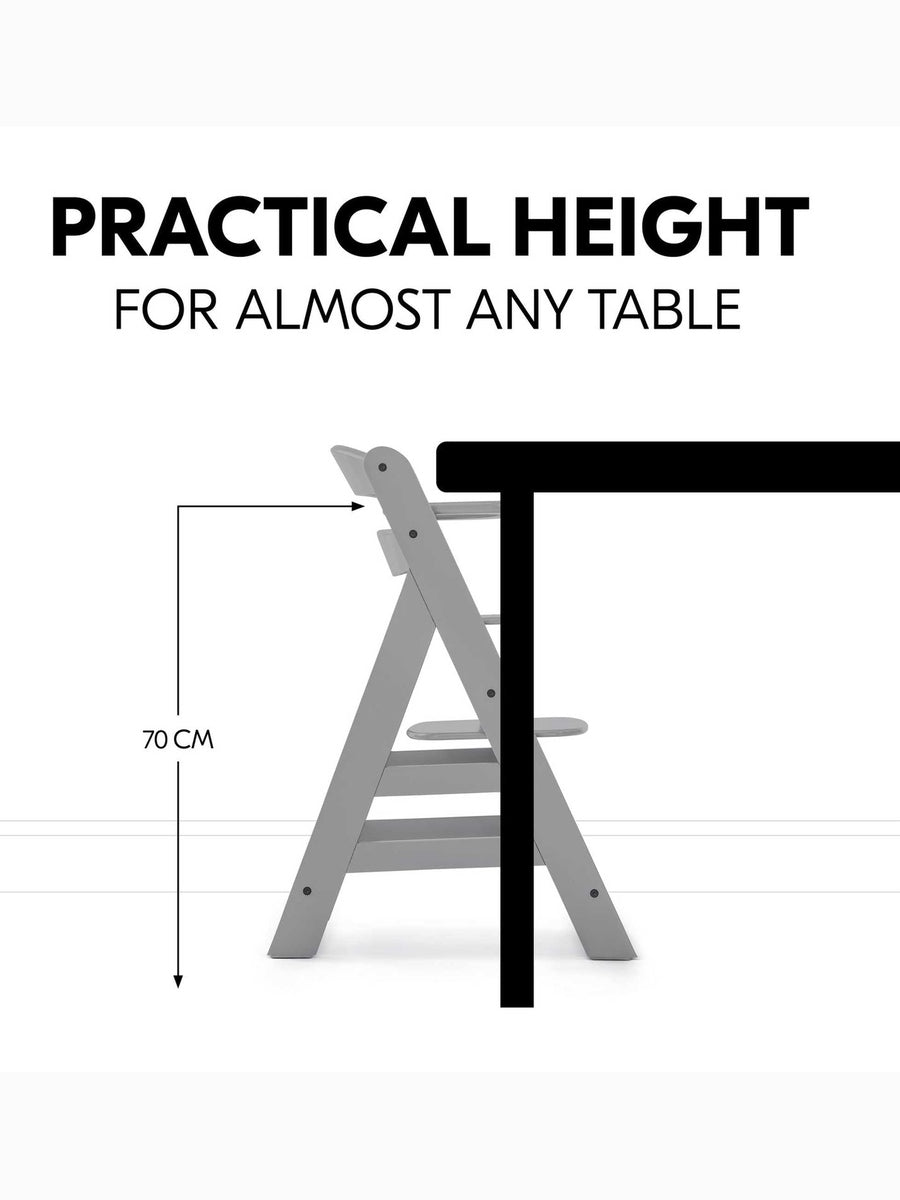 Hauck Alpha+ Premium Bundle Grey High Chair - Beech Grey