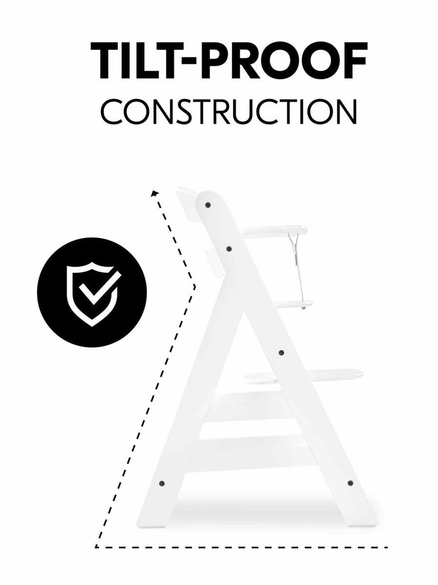 Hauck Alpha+ Premium High Chair Bundle - Beech White