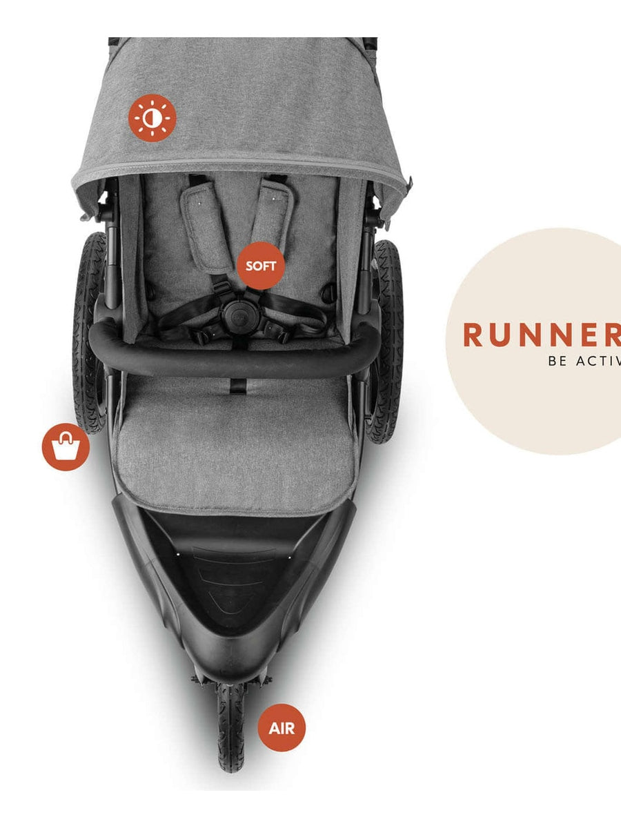 Hauck Runner 2 - All-Terrain Pushchair - Melange Grey
