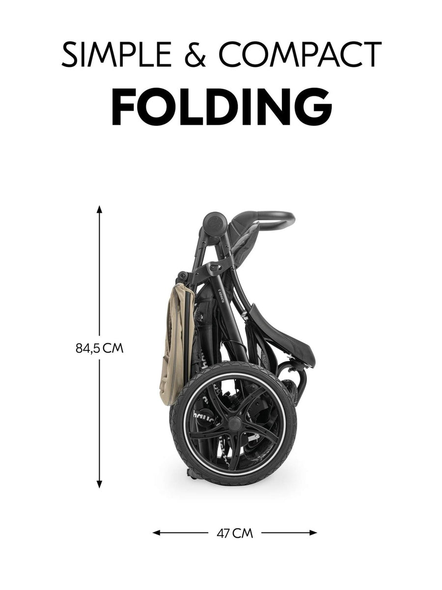 Hauck Runner 3 - All-Terrain Pushchair with Handbrake & Air Wheels - Olive