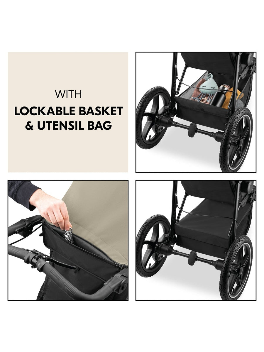 Hauck Runner 3 - All-Terrain Pushchair with Handbrake & Air Wheels - Olive