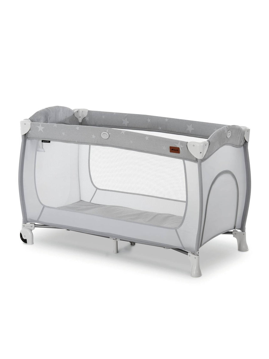 Hauck Sleep N Play Center - Travel Cot & Playpen - Grey Stars
