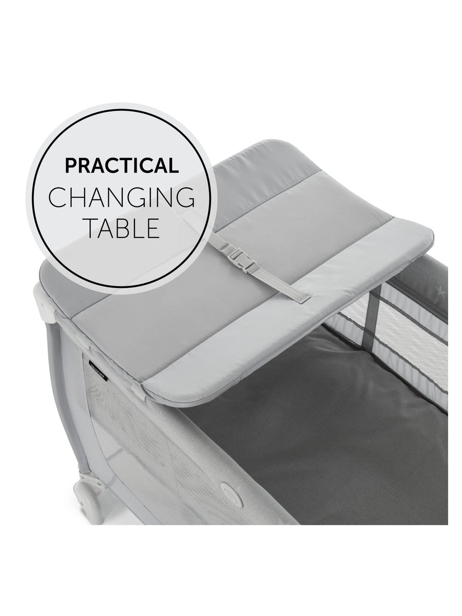 Hauck Sleep N Play Center - Travel Cot & Playpen - Grey Stars