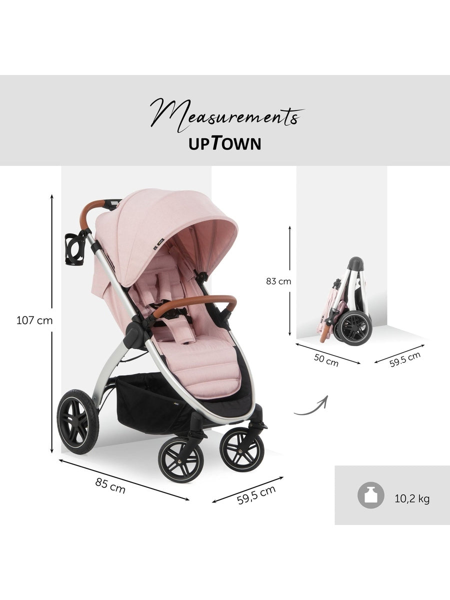 Hauck Uptown Pushchair Stroller - Melange Rose