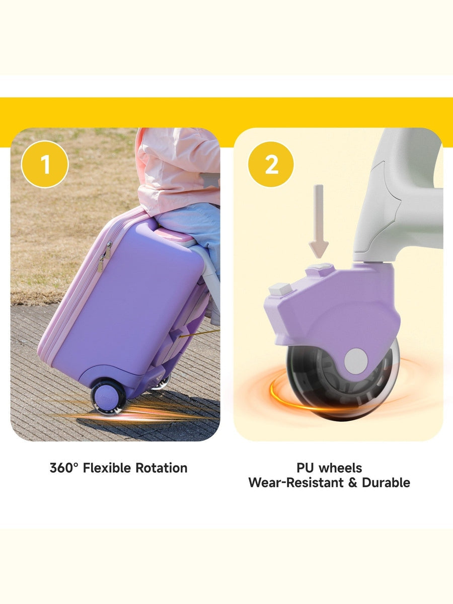 JoviKids 3-in-1 Ride On Luggage – JoyRide Kids Suitcase & Stroller - Pink