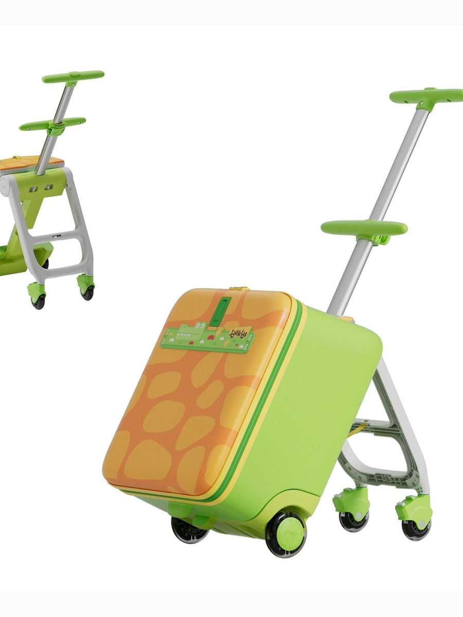 JoviKids 3-in-1 Ride On Luggage – JoyRide Kids Suitcase & Stroller - Green