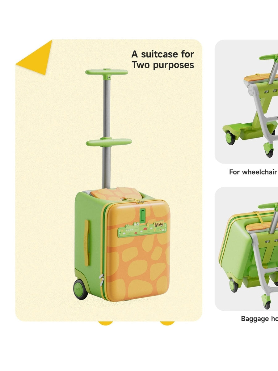 JoviKids 3-in-1 Ride On Luggage – JoyRide Kids Suitcase & Stroller - Green