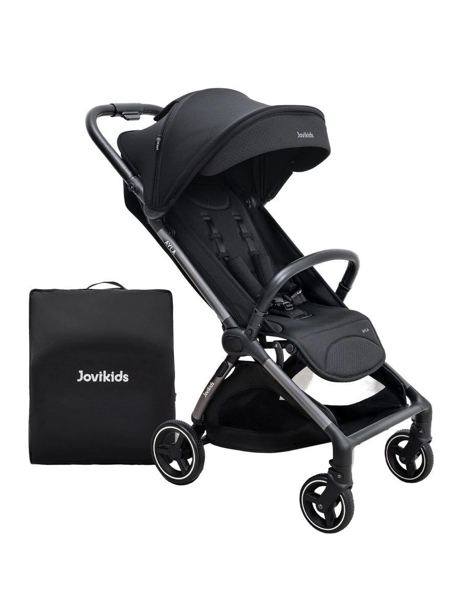 JoviKids Ayla Pushchair Lightweight, Compact & Travel-Friendly - Black