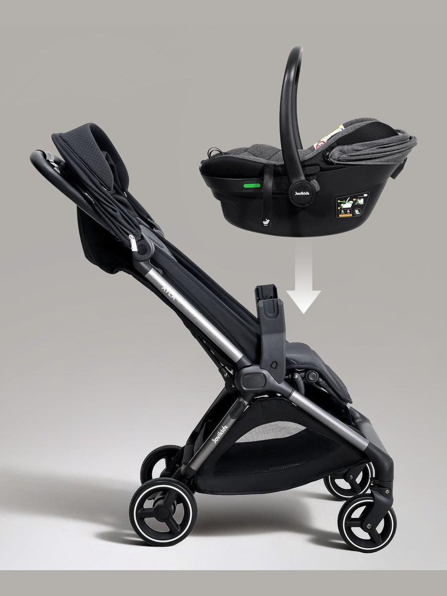 JoviKids Ayla Pushchair Lightweight, Compact & Travel-Friendly - Black