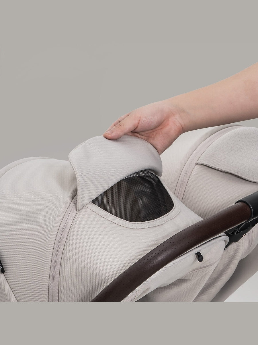 JoviKids Ayla Twin Pushchair – Lightweight Double Stroller with Compact Fold Beige