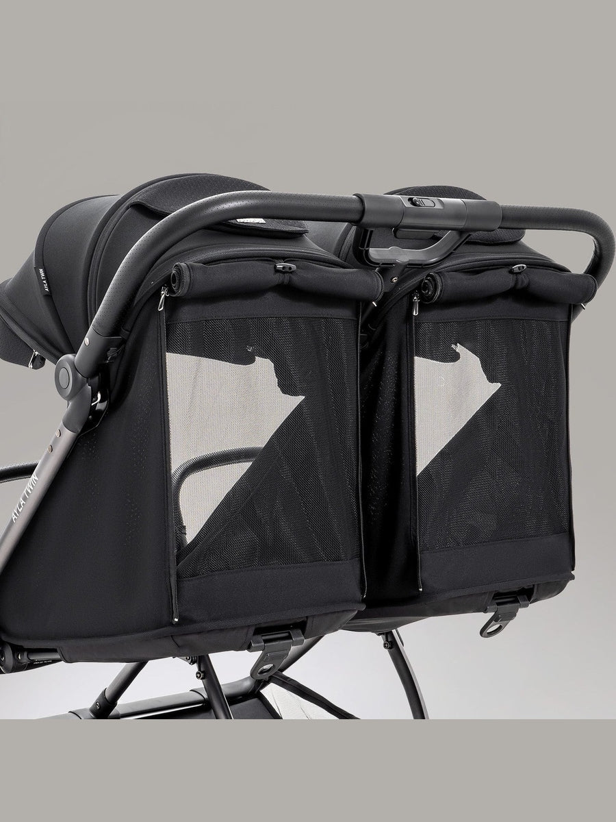 JoviKids Ayla Twin Pushchair – Lightweight Double Stroller with Compact Fold Black