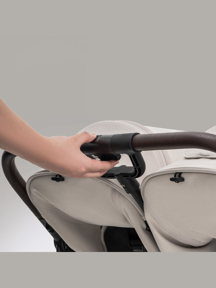 JoviKids Ayla Twin Pushchair – Lightweight Double Stroller with Compact Fold Beige