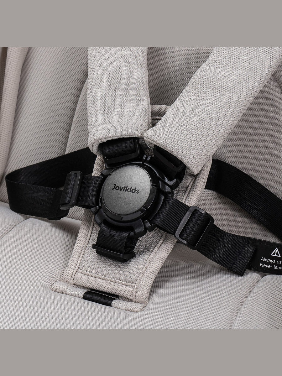JoviKids Ayla Twin Pushchair – Lightweight Double Stroller with Compact Fold Beige