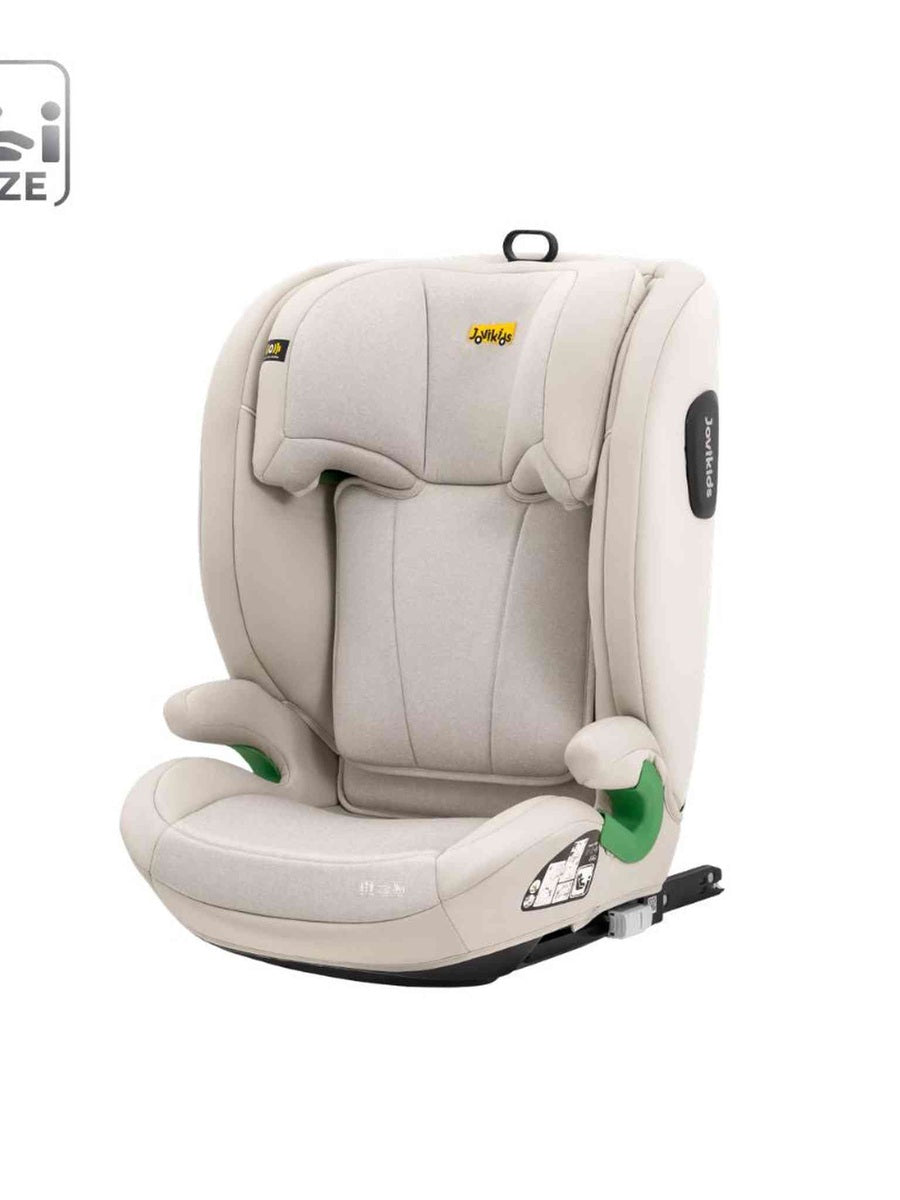 JoviKids Leon ISOFIX Booster Car Seat R129 i-Size Group 2/3 (15 Months to 12 Years) Milkstone