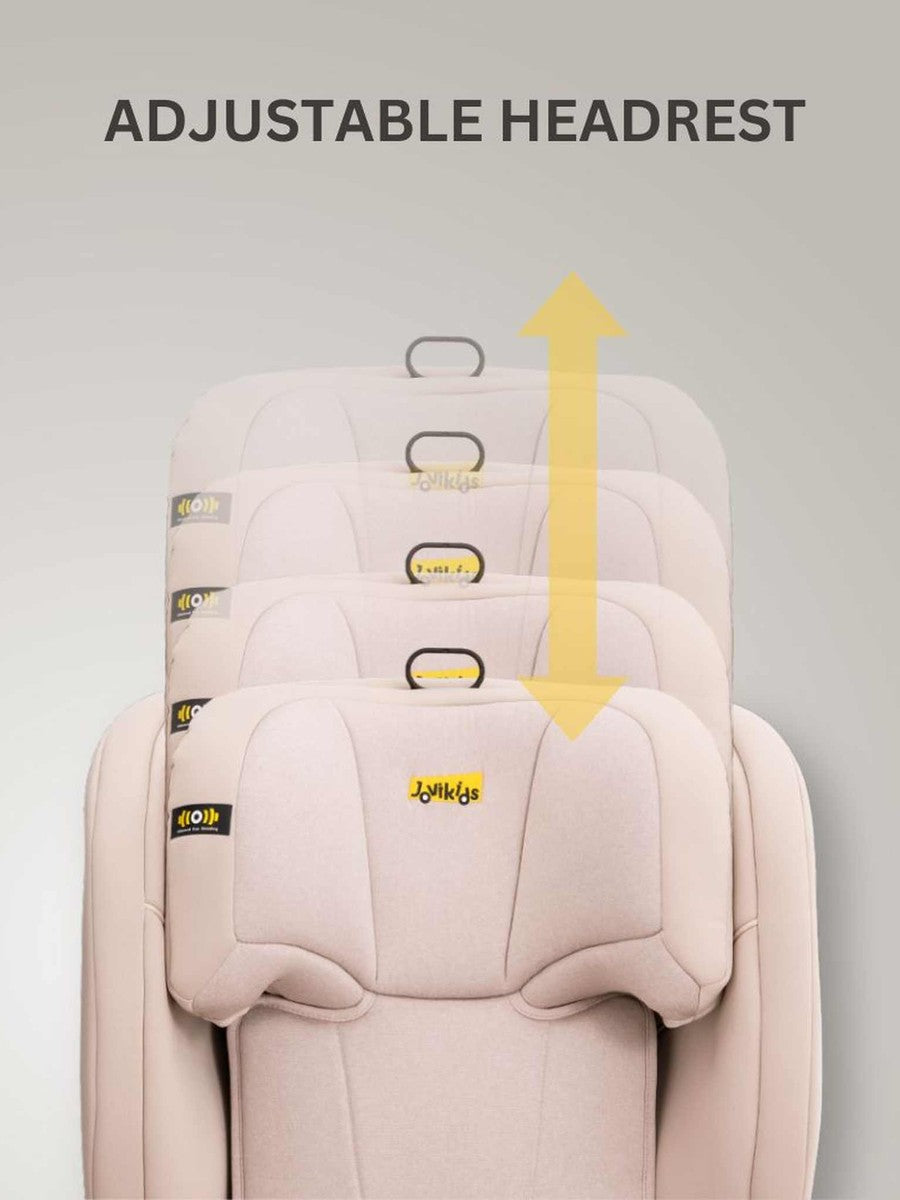 JoviKids Leon ISOFIX Booster Car Seat R129 i-Size Group 2/3 (15 Months to 12 Years) Rosewood