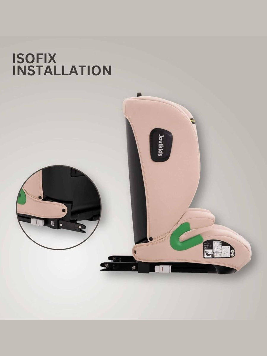 JoviKids Leon ISOFIX Booster Car Seat R129 i-Size Group 2/3 (15 Months to 12 Years) Rosewood