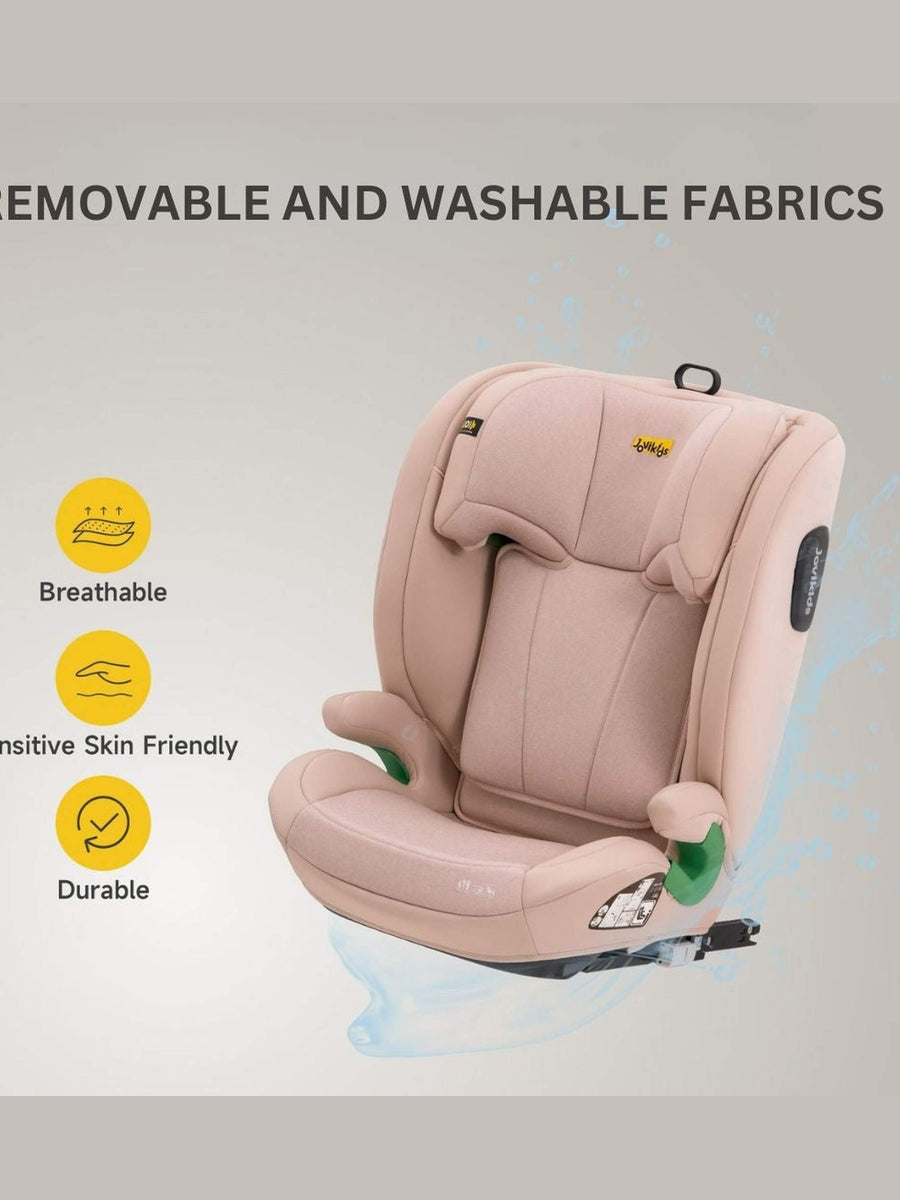 JoviKids Leon ISOFIX Booster Car Seat R129 i-Size Group 2/3 (15 Months to 12 Years) Rosewood