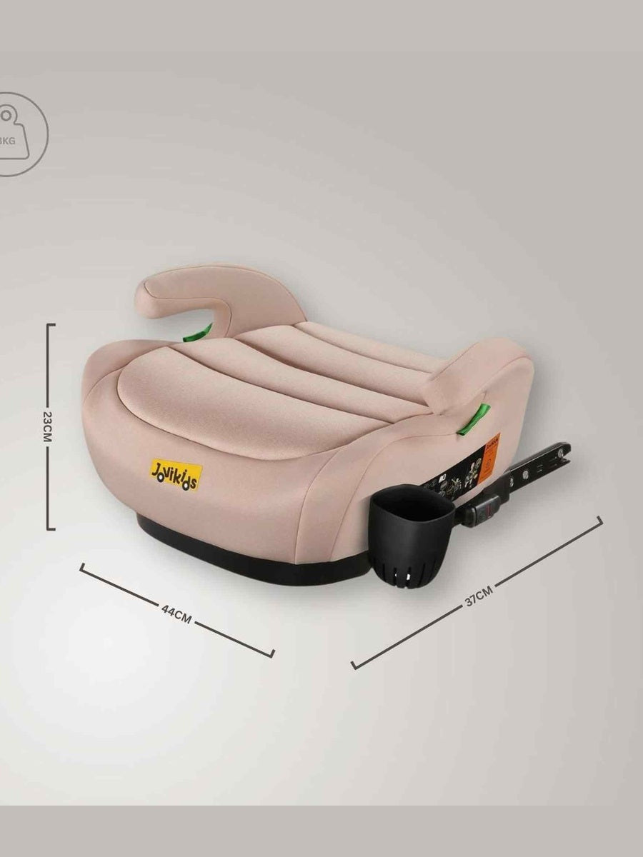 JoviKids Ohho+ i-Size Booster Seat for Car with ISOFIX and Cup Holder - Rosewood