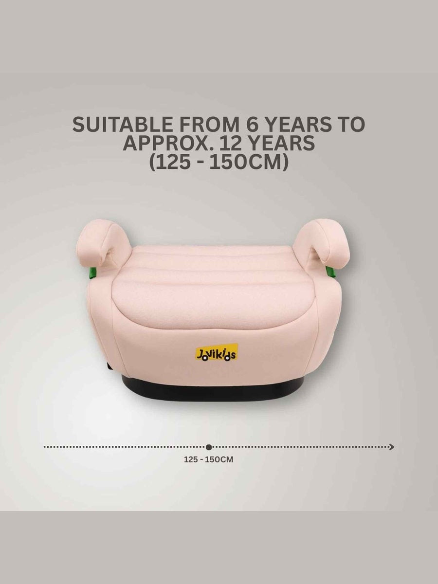 JoviKids Ohho+ i-Size Booster Seat for Car with ISOFIX and Cup Holder - Rosewood