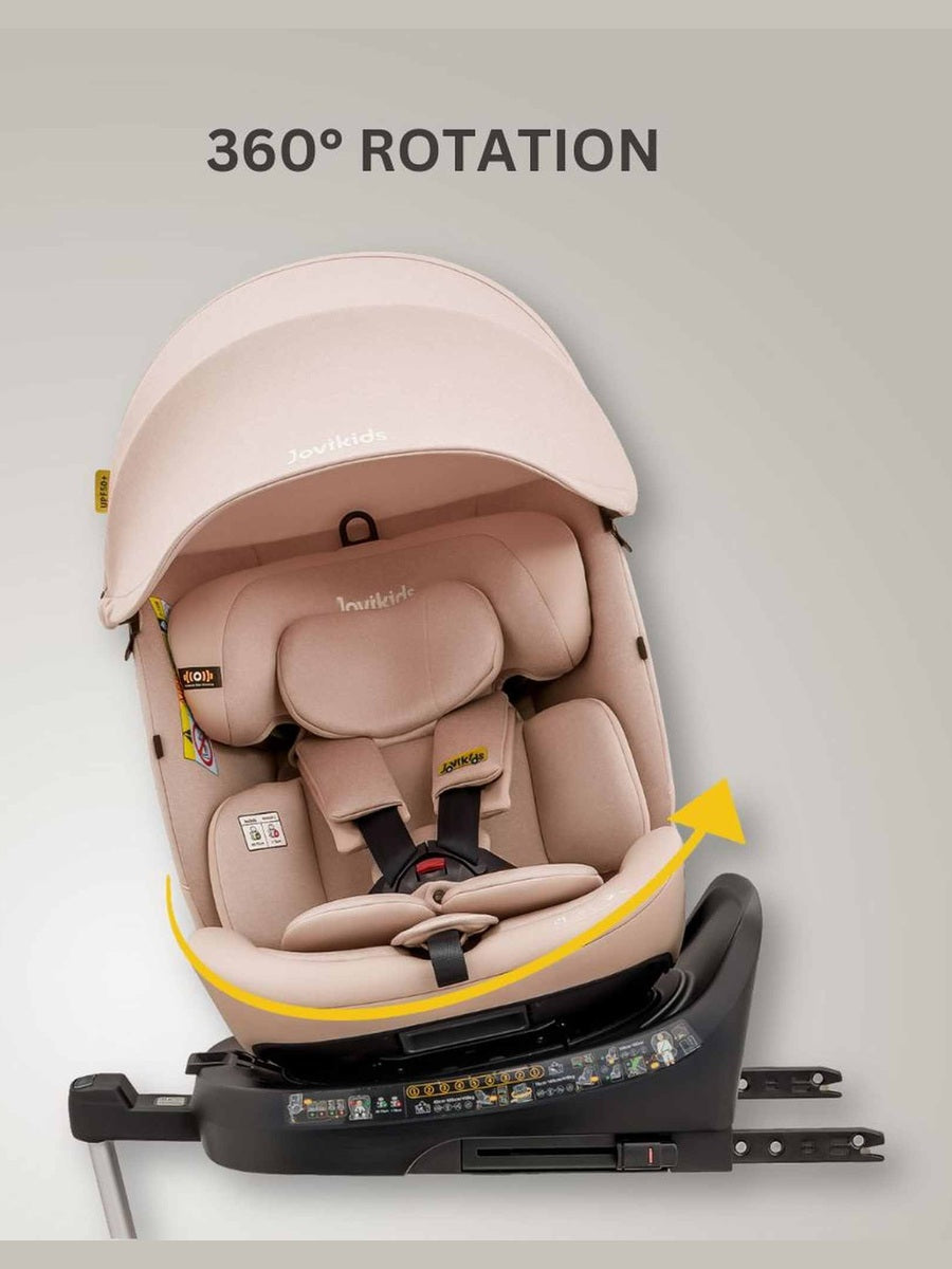 JoviKids Ranger 2 i-Size Car Seat with Leg Extension Cushion - Rosewood