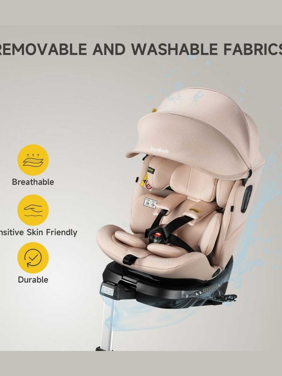 JoviKids Ranger 2 i-Size Car Seat with Leg Extension Cushion - Rosewood