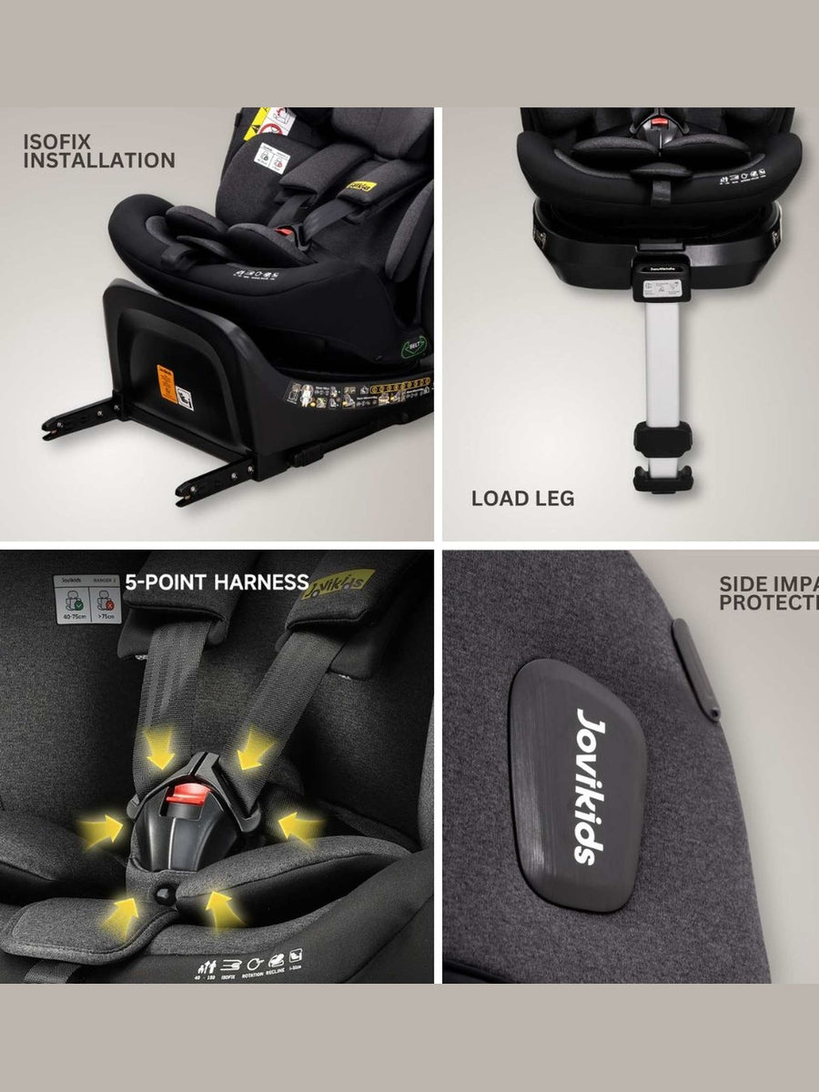 JoviKids Ranger 2 i-Size Car Seat with Leg Extension Cushion - Twilight
