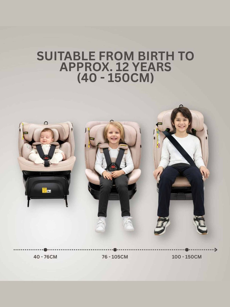 JoviKids Ranger TT 360 Spin ISOFIX Car Seat R129 i-Size (Birth to 12 Years) Rosewood