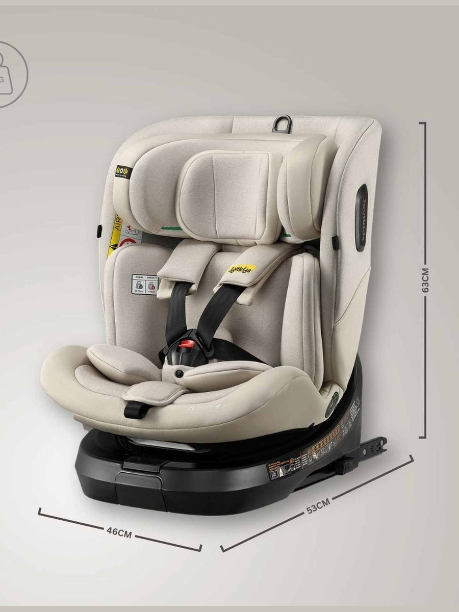 JoviKids Ranger TT 360 Spin ISOFIX Car Seat R129 i-Size (Birth to 12 Years) Milkstone